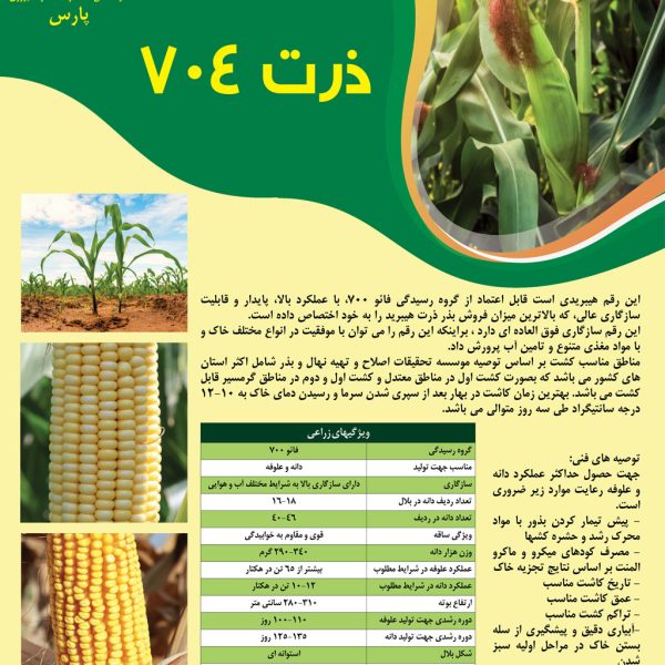 خصوصیات بذر 704 مغان